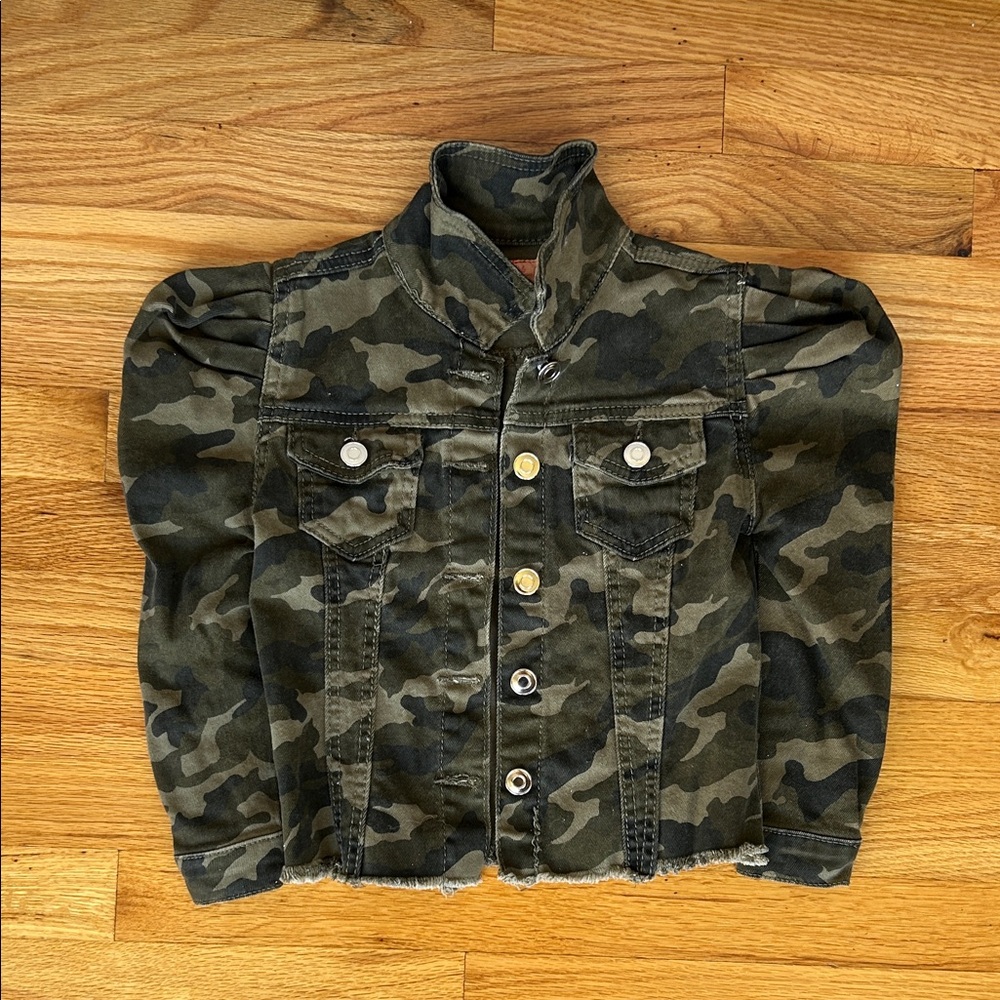 Girls Camo Jean Jacket